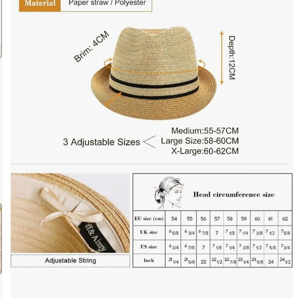 Jeff & Aimy 1920s Straw Hat - Picture 6 of 10